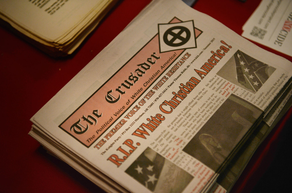 Ku Klux Klan egen tidning, The Crusader. Foto: Stefan Mattsson